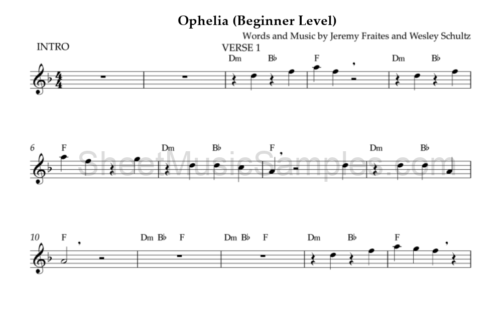 Ophelia (Beginner Level)