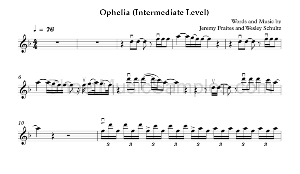 Ophelia (Intermediate Level)