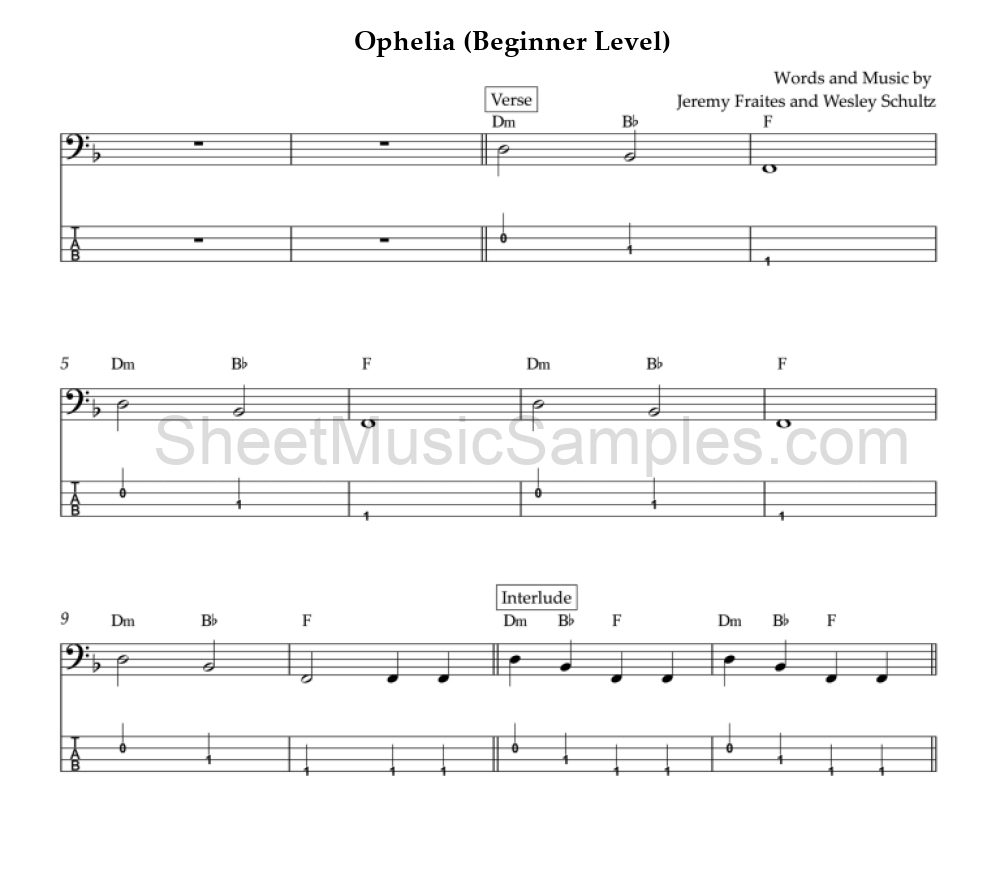 Ophelia (Beginner Level)