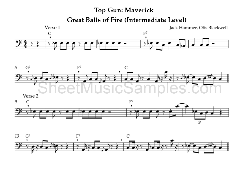 Top Gun: Maverick - Great Balls of Fire (Intermediate Level)