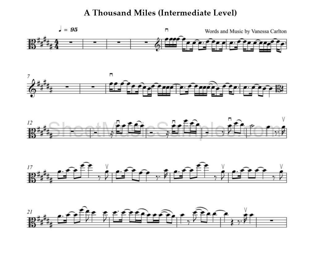 A Thousand Miles (Intermediate Level)