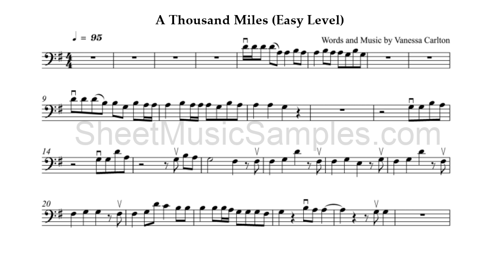 A Thousand Miles (Easy Level)