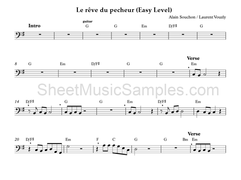 Le rêve du pecheur (Easy Level)