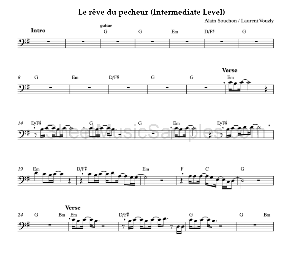 Le rêve du pecheur (Intermediate Level)