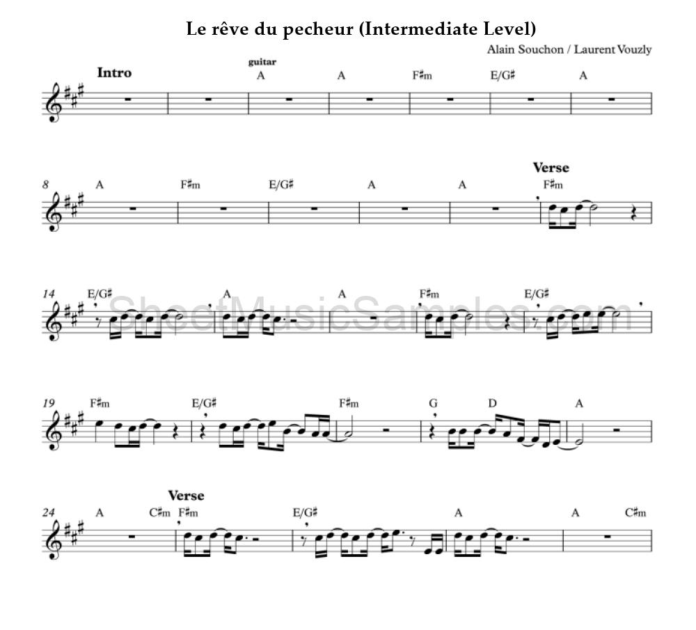 Le rêve du pecheur (Intermediate Level)