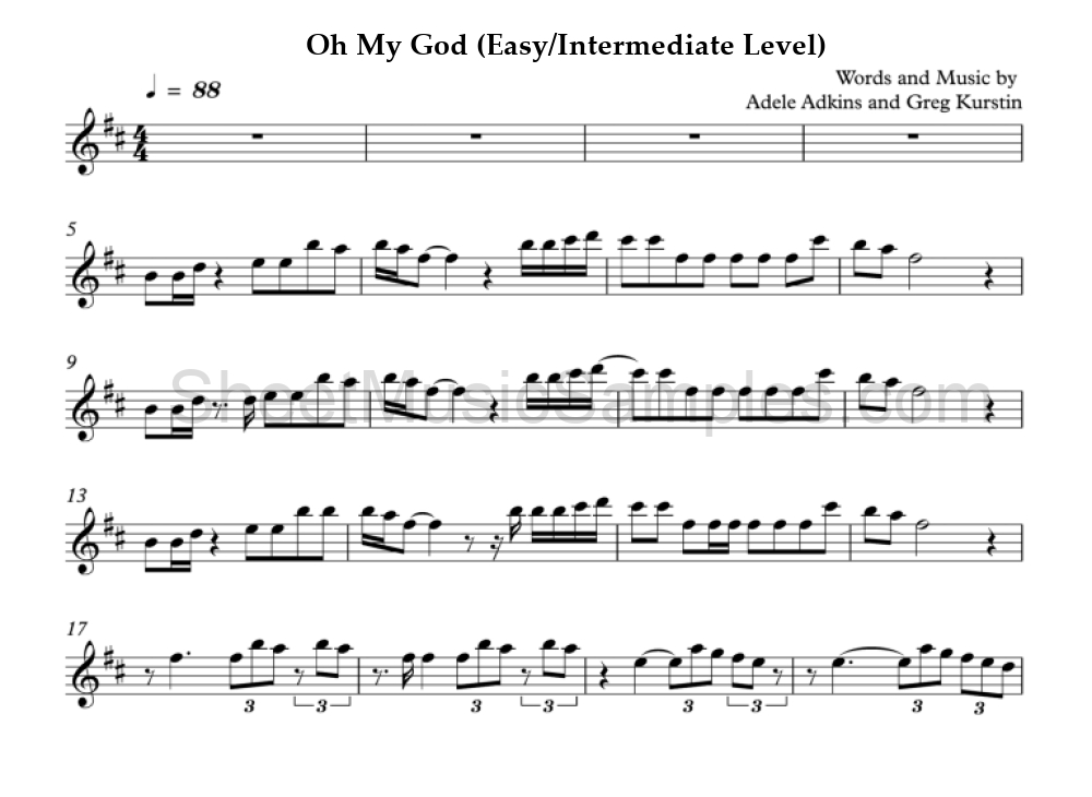 Oh My God (Easy/Intermediate Level)