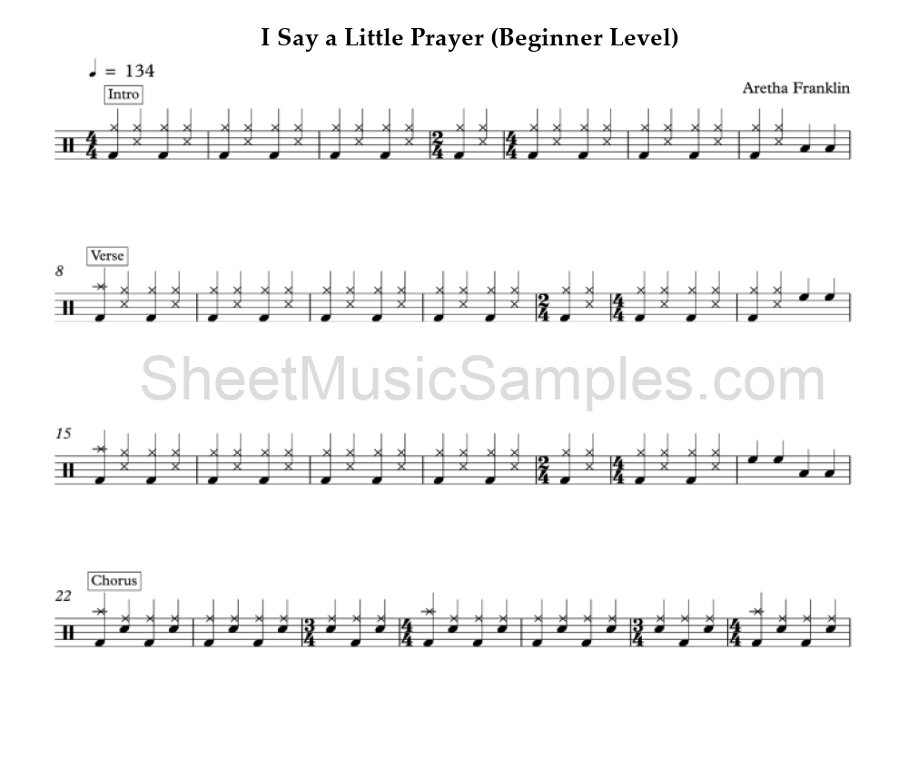 I Say a Little Prayer (Beginner Level)