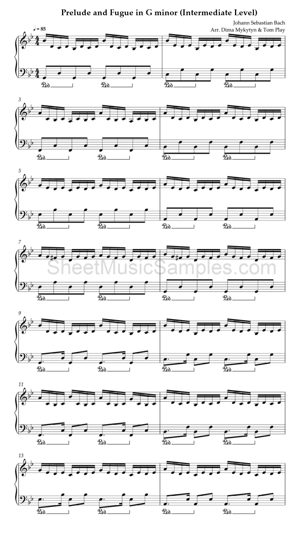 Prelude and Fugue in G minor (Intermediate Level)