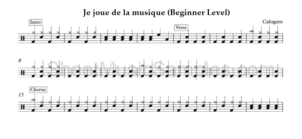 Je joue de la musique (Beginner Level)