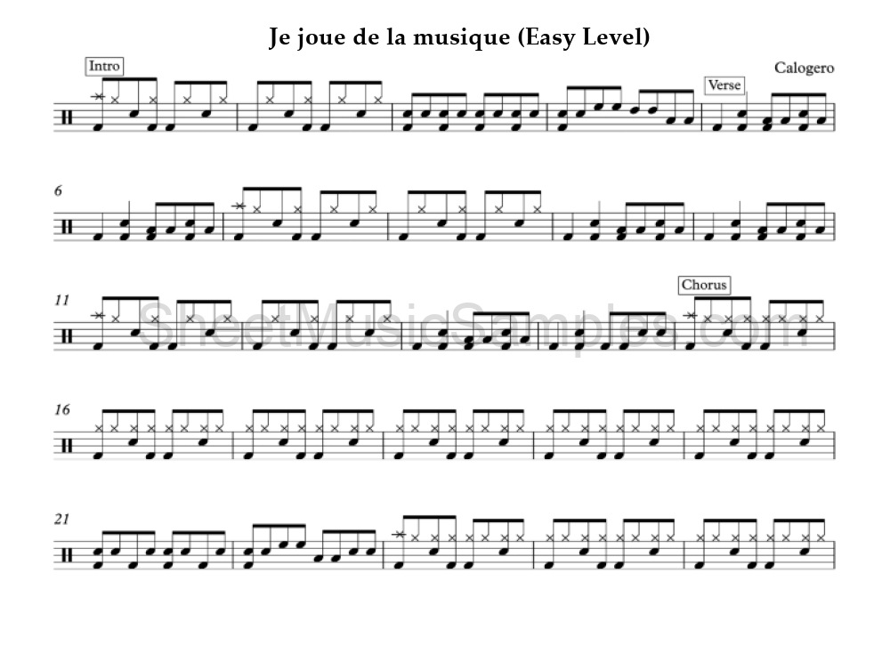 Je joue de la musique (Easy Level)