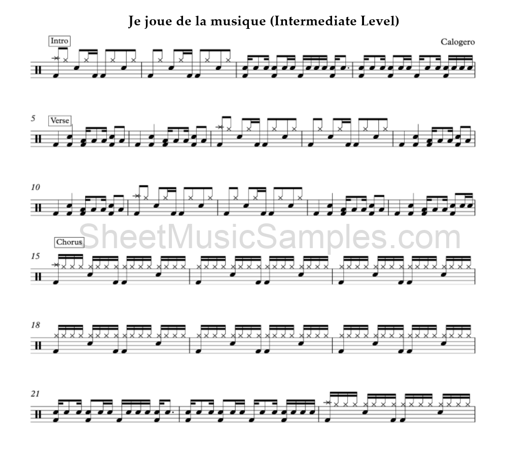 Je joue de la musique (Intermediate Level)