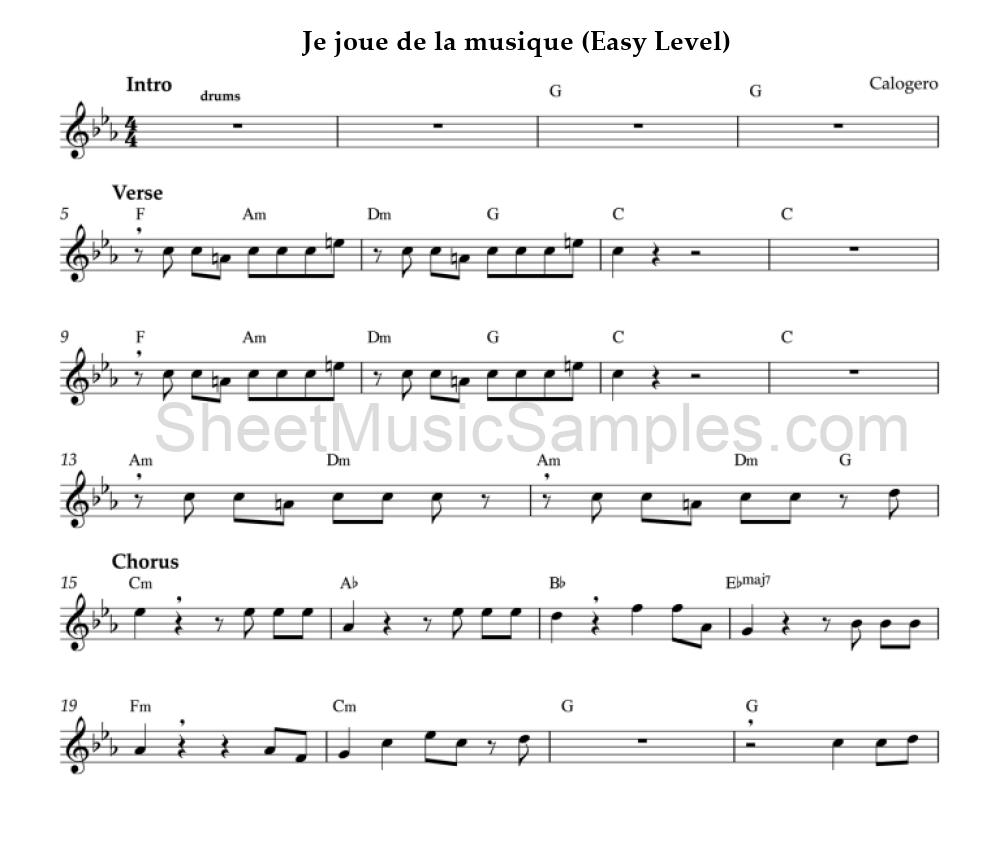 Je joue de la musique (Easy Level)