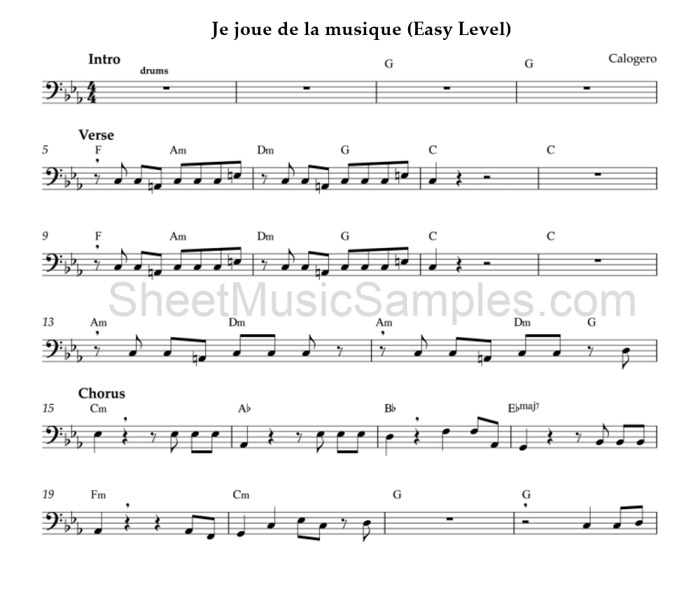 Je joue de la musique (Easy Level)