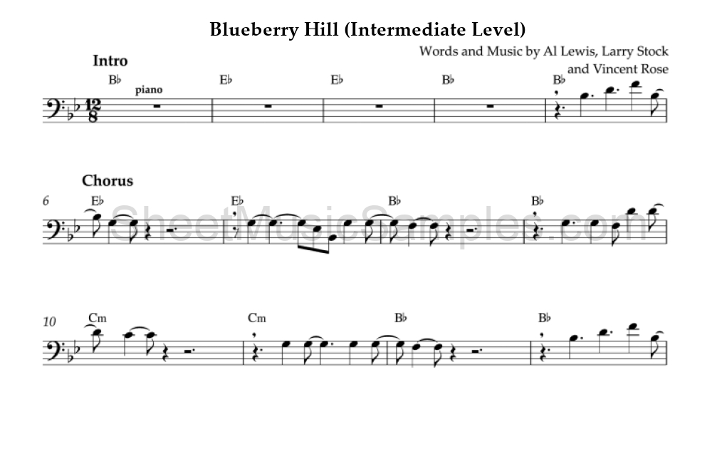 Blueberry Hill (Intermediate Level)