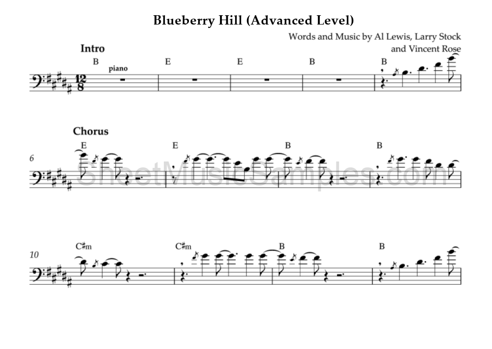 Blueberry Hill (Advanced Level)