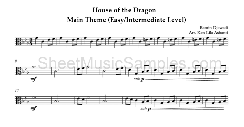 House of the Dragon - Main Theme (Easy/Intermediate Level)