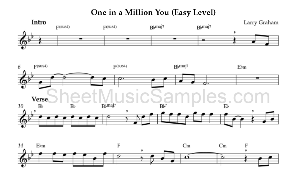 One in a Million You (Easy Level)