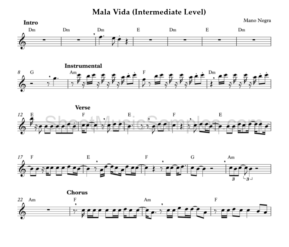 Mala Vida (Intermediate Level)