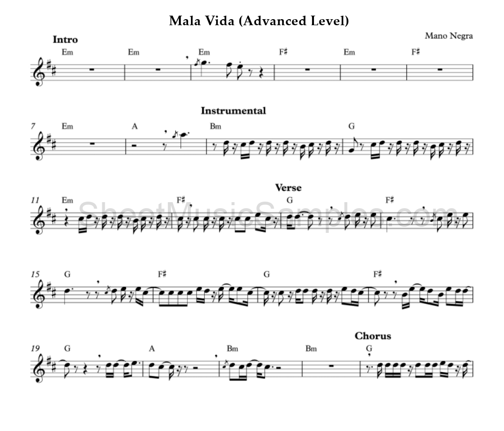 Mala Vida (Advanced Level)