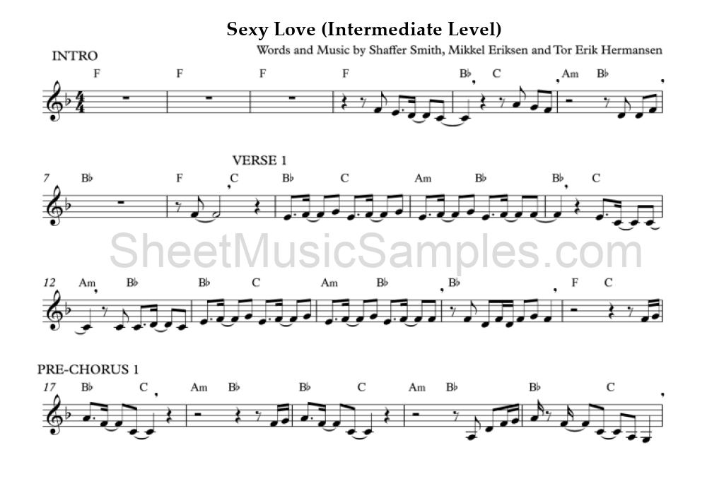 Sexy Love (Intermediate Level)