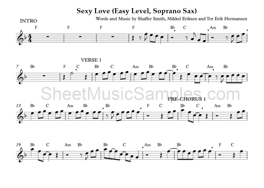 Sexy Love (Easy Level, Soprano Sax)