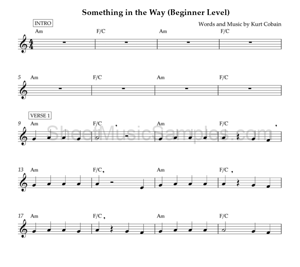 Something in the Way (Beginner Level)