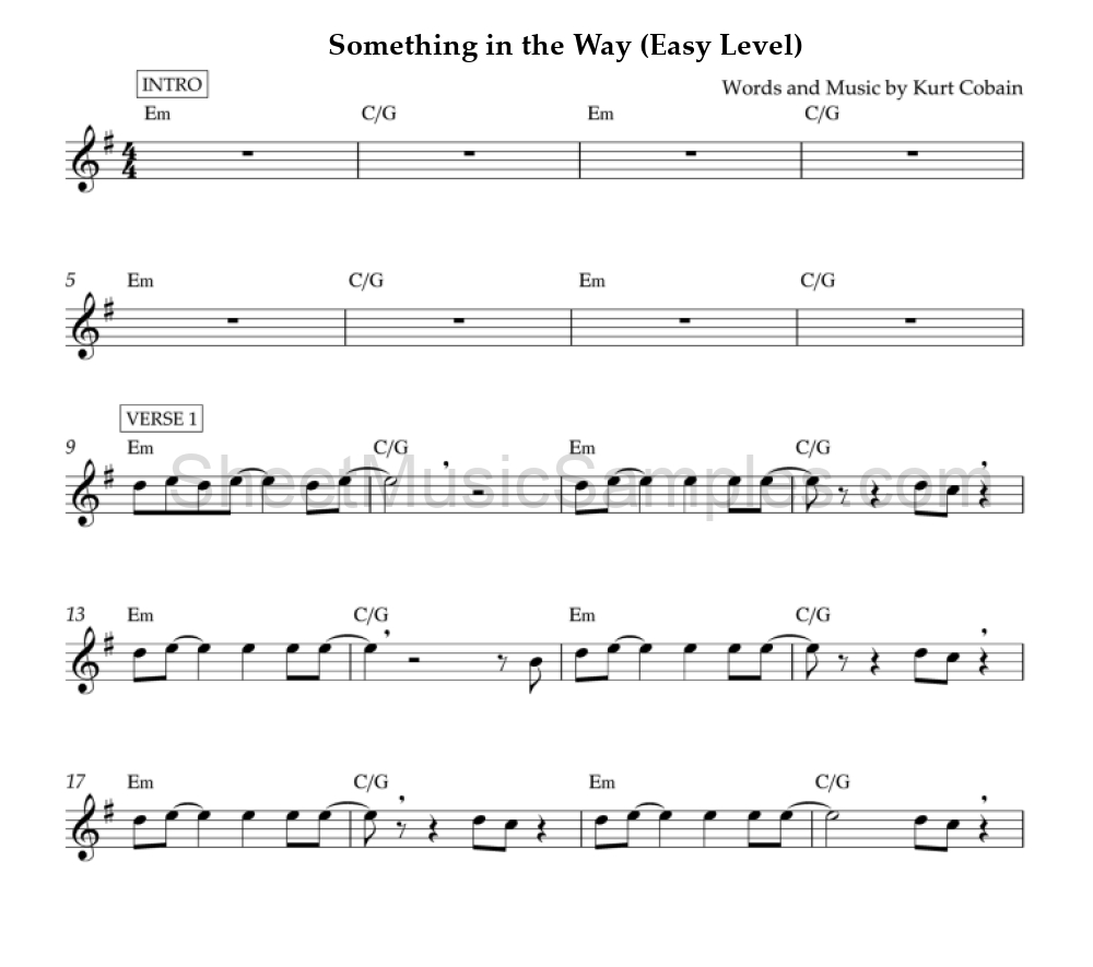 Something in the Way (Easy Level)