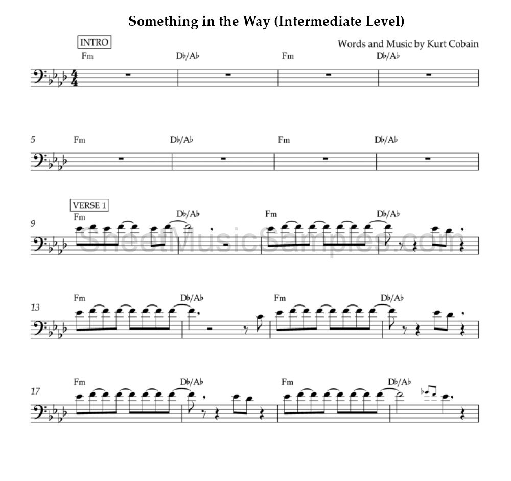 Something in the Way (Intermediate Level)