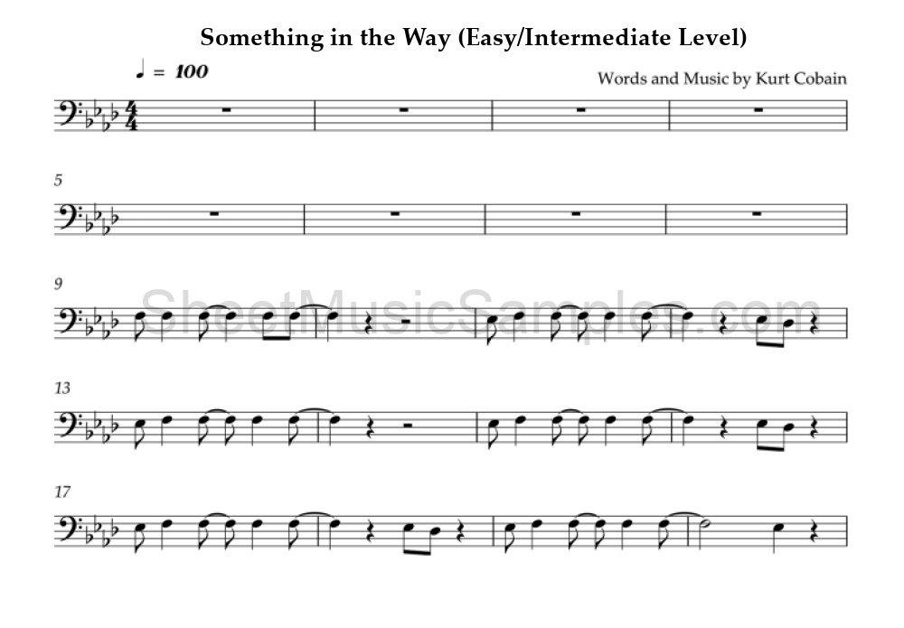 Something in the Way (Easy/Intermediate Level)