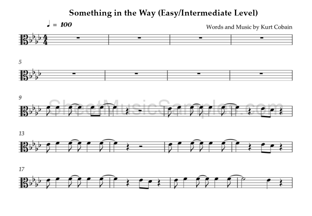 Something in the Way (Easy/Intermediate Level)