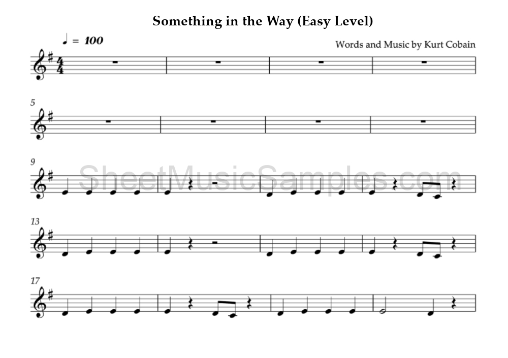 Something in the Way (Easy Level)