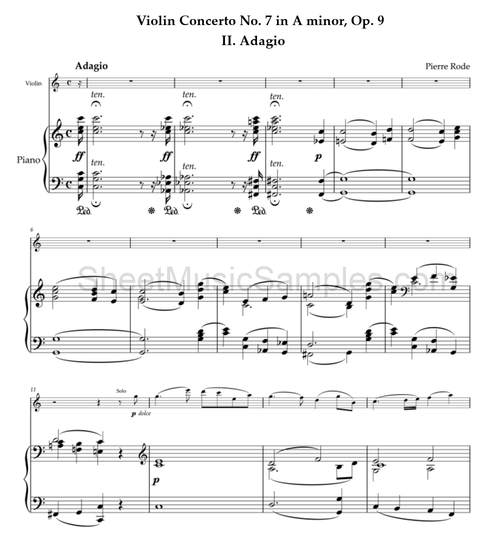 Violin Concerto No. 7 in A minor, Op. 9 - II. Adagio