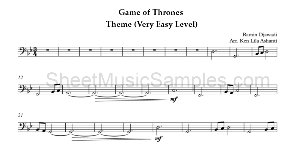 Game of Thrones - Theme (Very Easy Level)