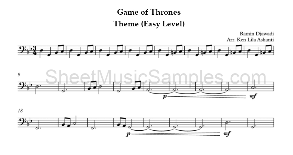 Game of Thrones - Theme (Easy Level)