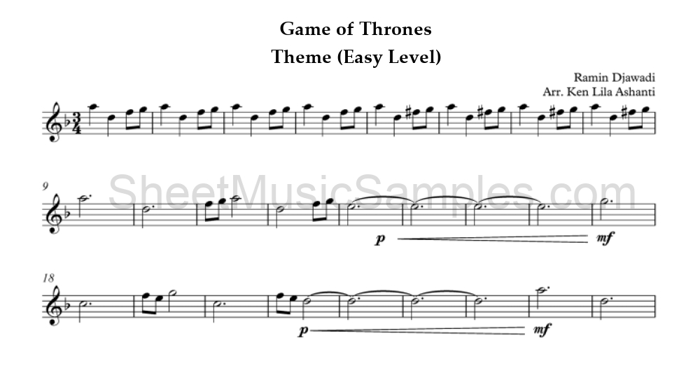 Game of Thrones - Theme (Easy Level)