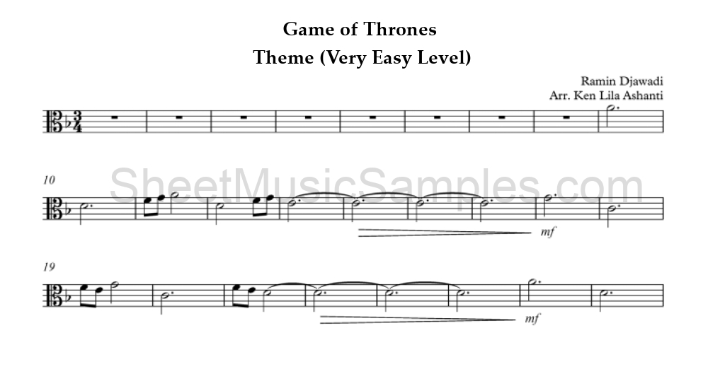 Game of Thrones - Theme (Very Easy Level)