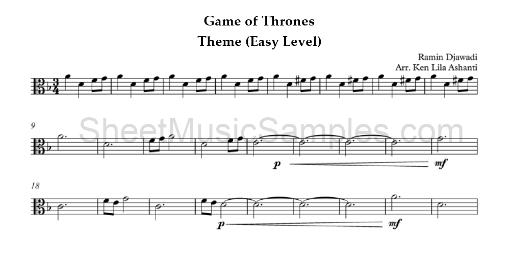 Game of Thrones - Theme (Easy Level)