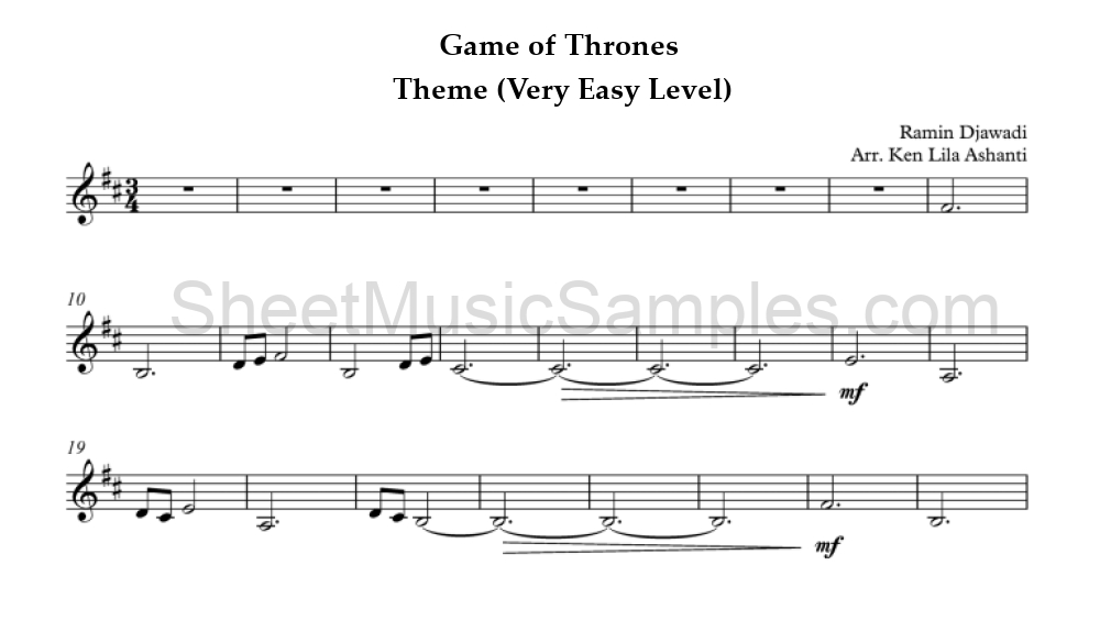 Game of Thrones - Theme (Very Easy Level)