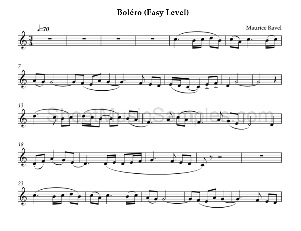 Boléro (Easy Level)