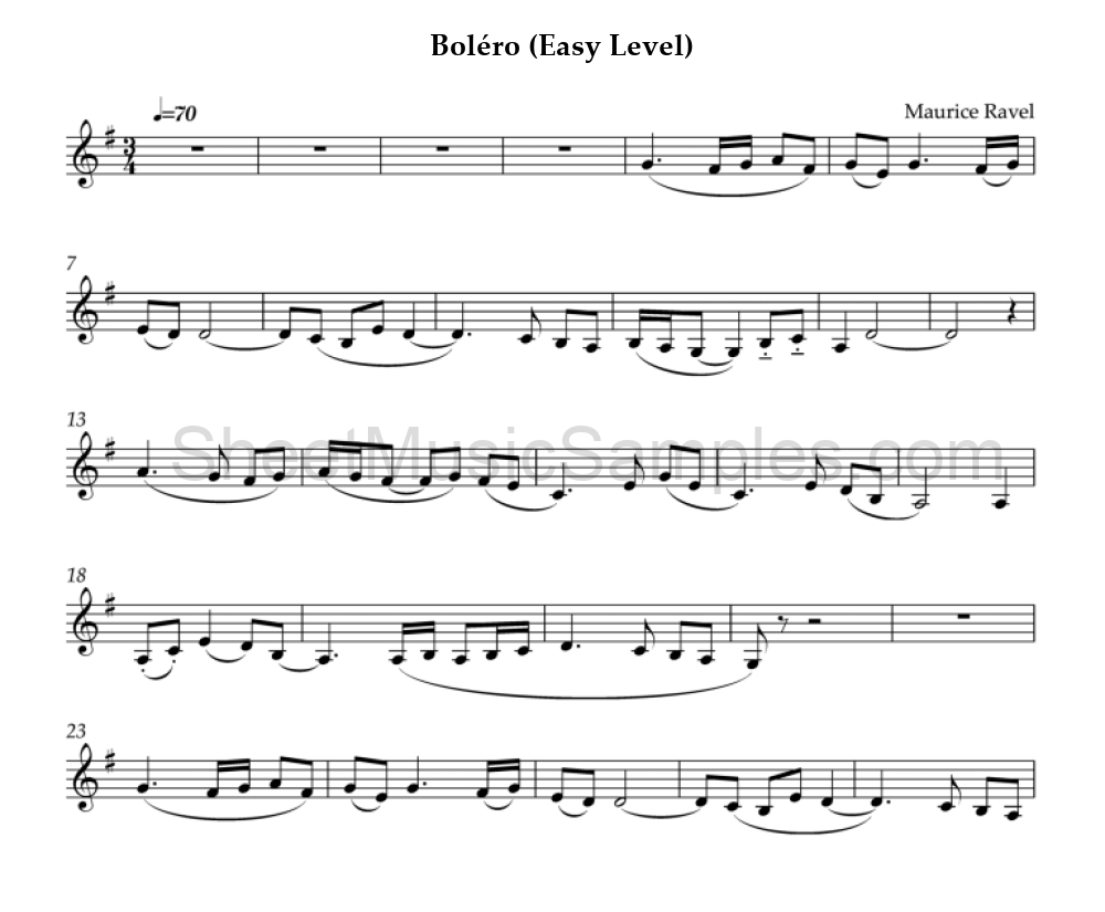 Boléro (Easy Level)