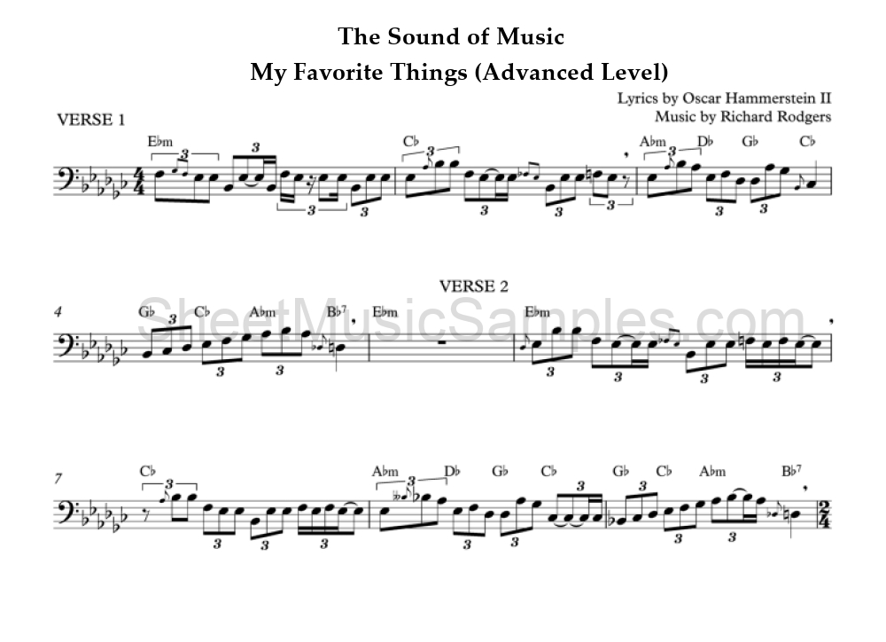 The Sound of Music - My Favorite Things (Advanced Level)