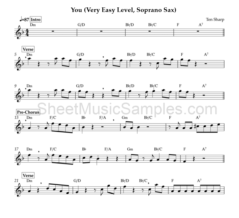 You (Very Easy Level, Soprano Sax)