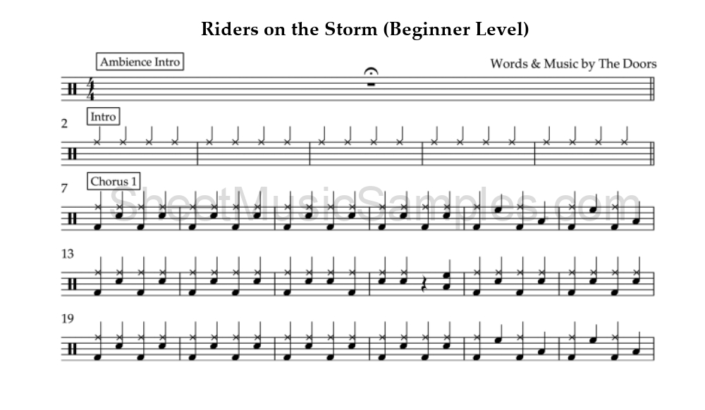 Riders on the Storm (Beginner Level)