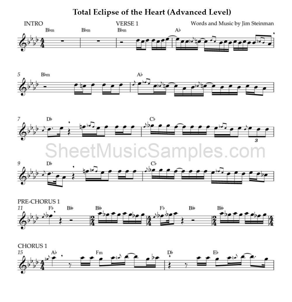 Total Eclipse of the Heart (Advanced Level)