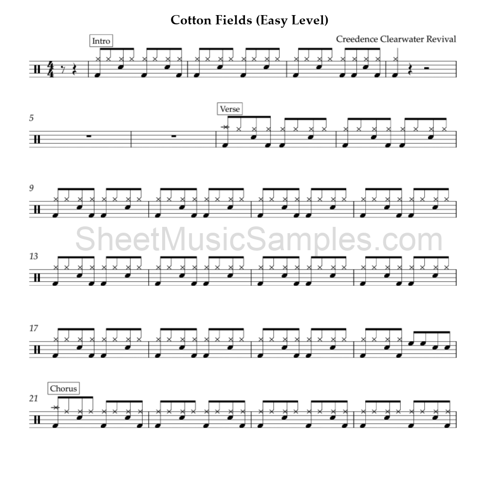 Cotton Fields (Easy Level)