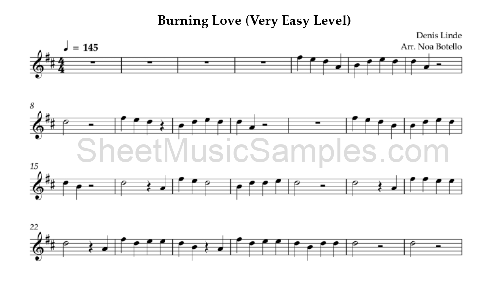 Burning Love (Very Easy Level)