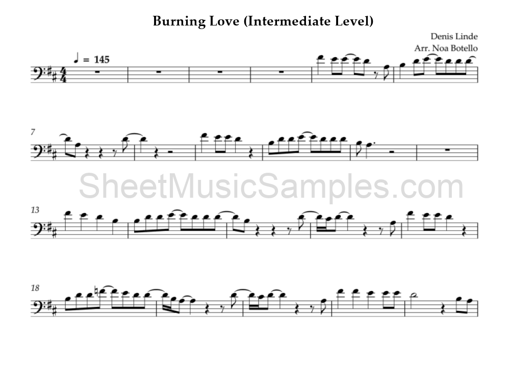 Burning Love (Intermediate Level)