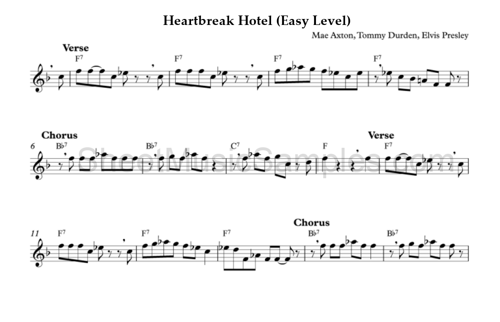 Heartbreak Hotel (Easy Level)