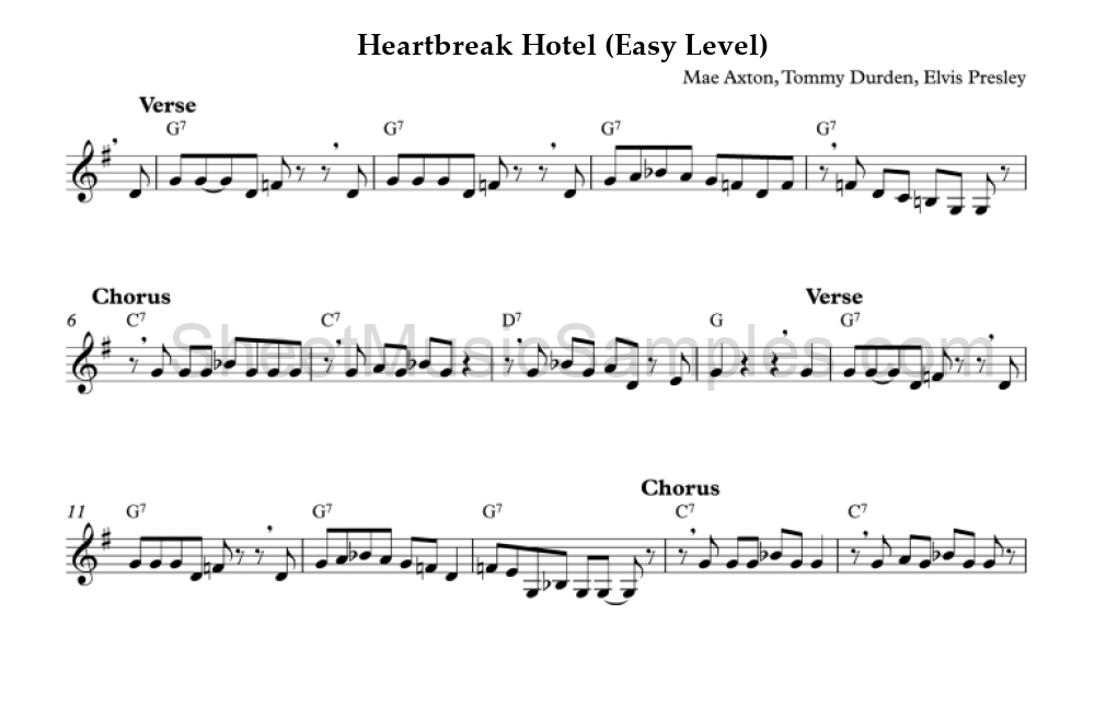 Heartbreak Hotel (Easy Level)