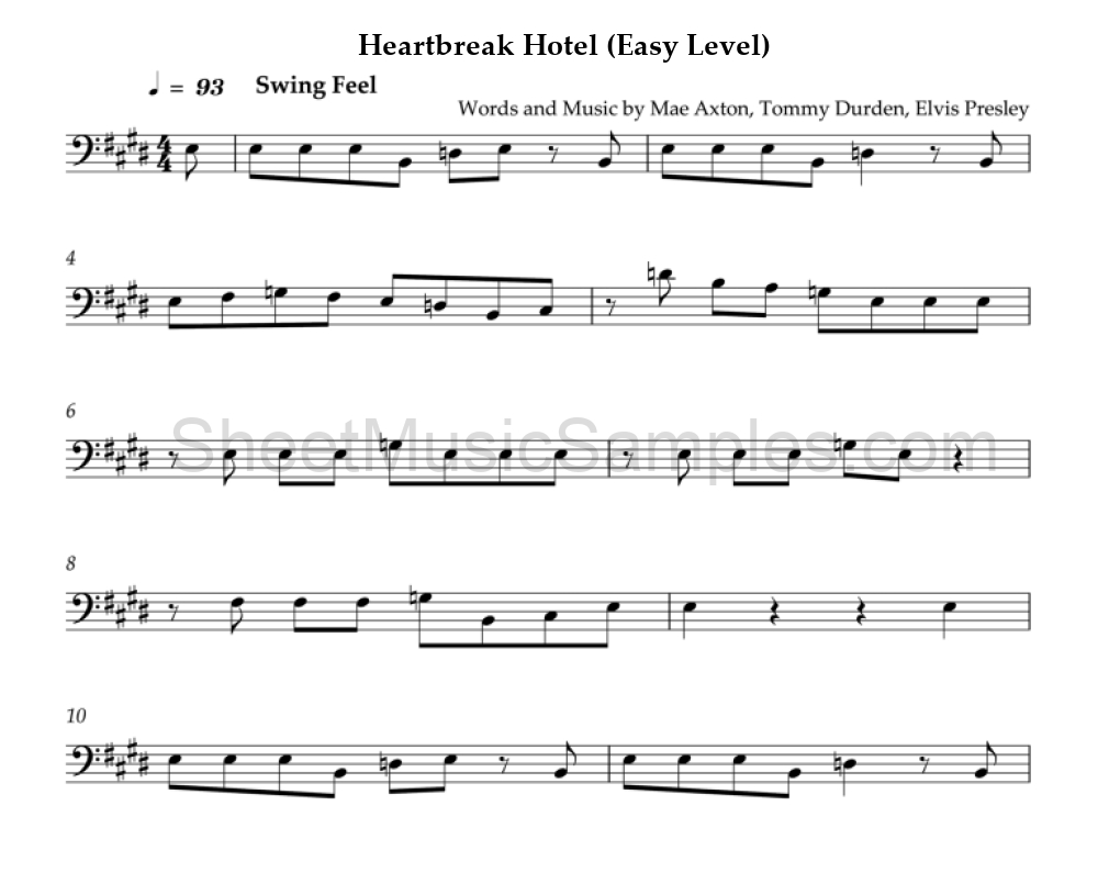 Heartbreak Hotel (Easy Level)